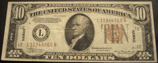 1934A Hawaii $10 Federal Reserve Note - FR# 2303