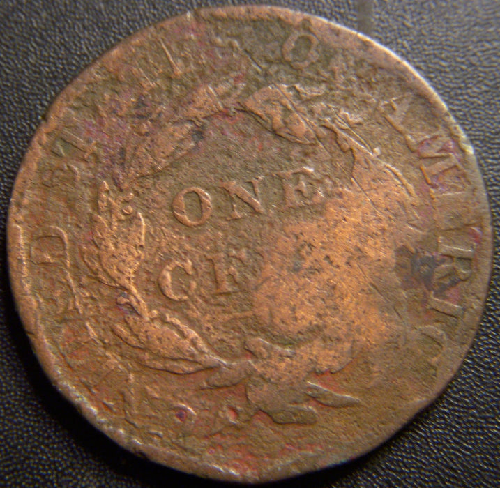 1823 Large Cent - About Good