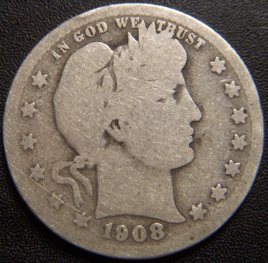 1908 Barber Quarter - Good