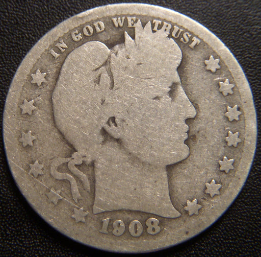 1908 Barber Quarter - Good