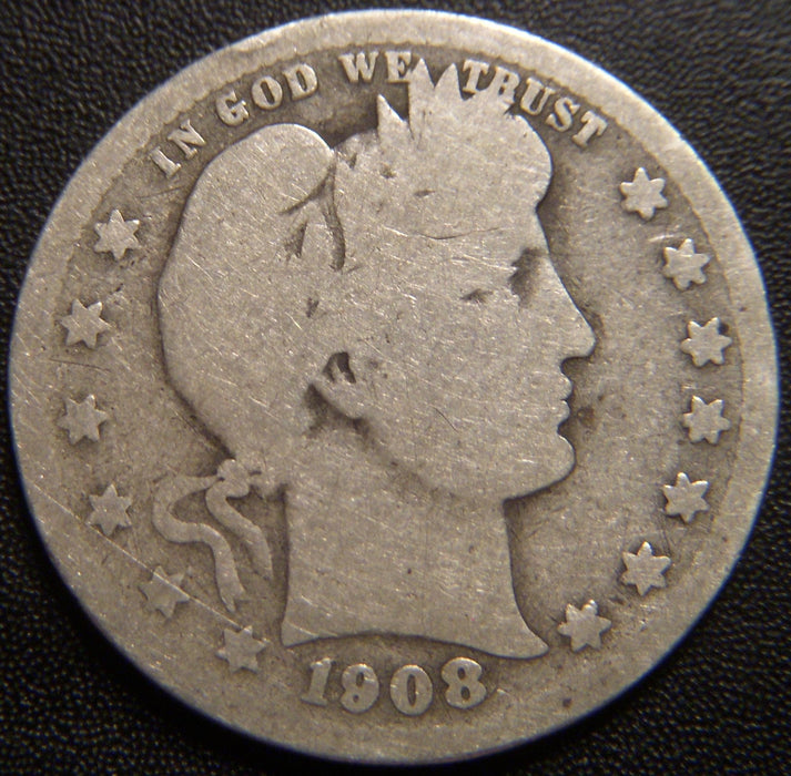 1908 Barber Quarter - Good