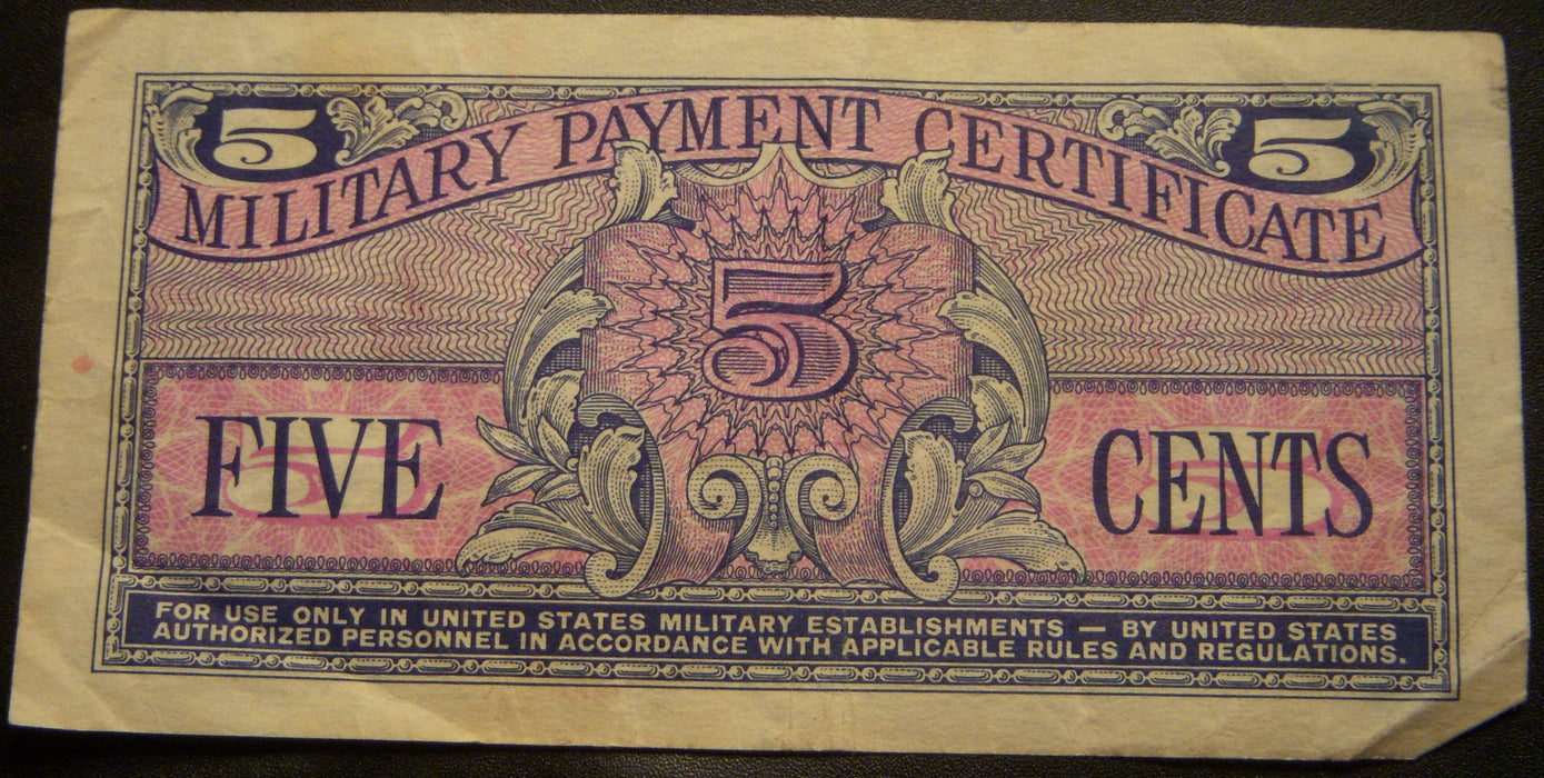 5 Cents Military Payment Certificate - Series 611