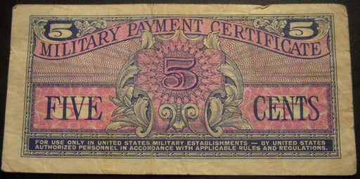 5 Cents Military Payment Certificate - Series 611