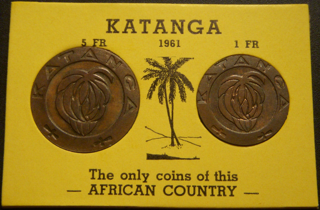 1961 5 & 1 Franc - Katanga