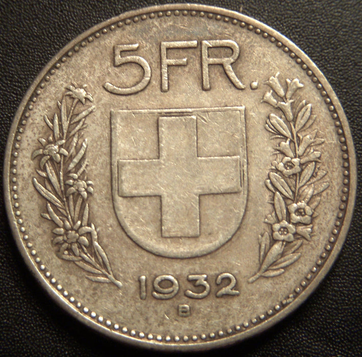 1932B 5 Franc - Switzerland