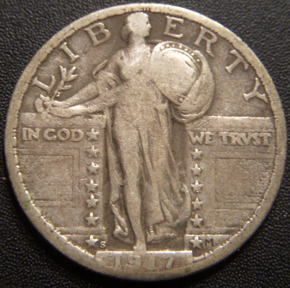 1917-S T2 Standing Quarter - Fine