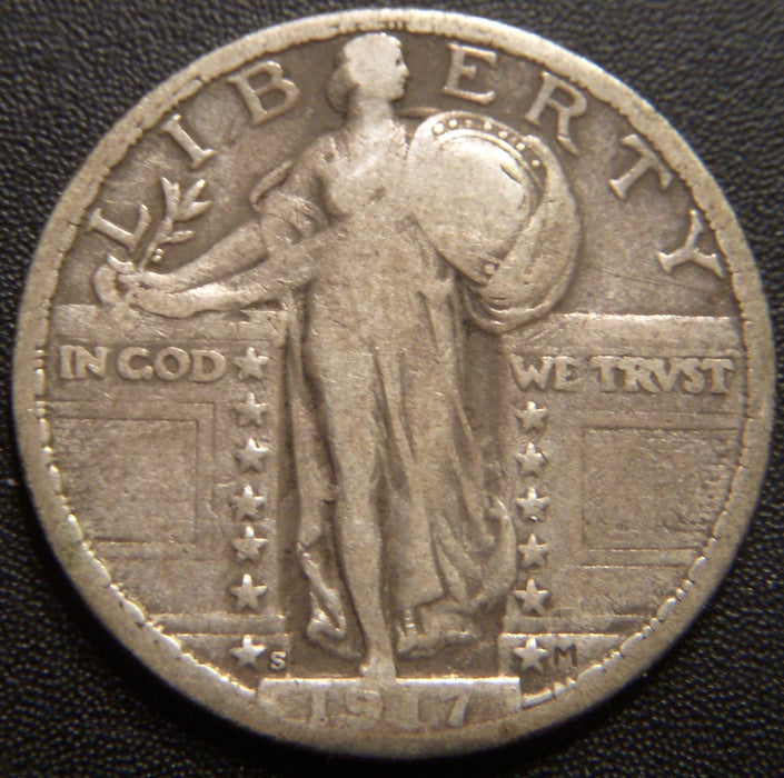 1917-S T2 Standing Quarter - Fine