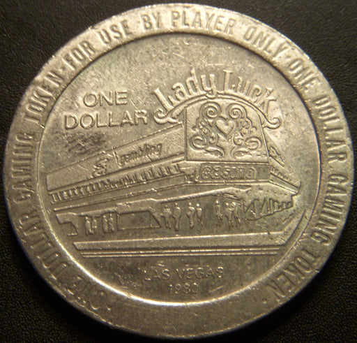 1980 $1 Gaming Token - Lucky Lady Las Vegas, NV