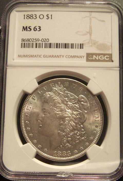 1883-O Morgan Dollar - NGC MS 63