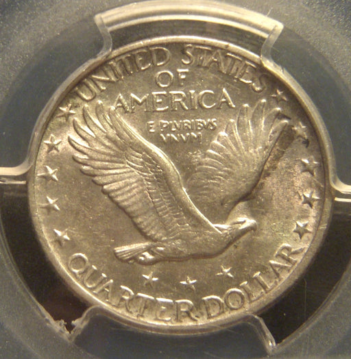 1918-D Standing Quarter - PCGS AU58