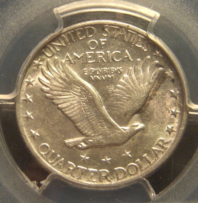 1918-D Standing Quarter - PCGS AU58