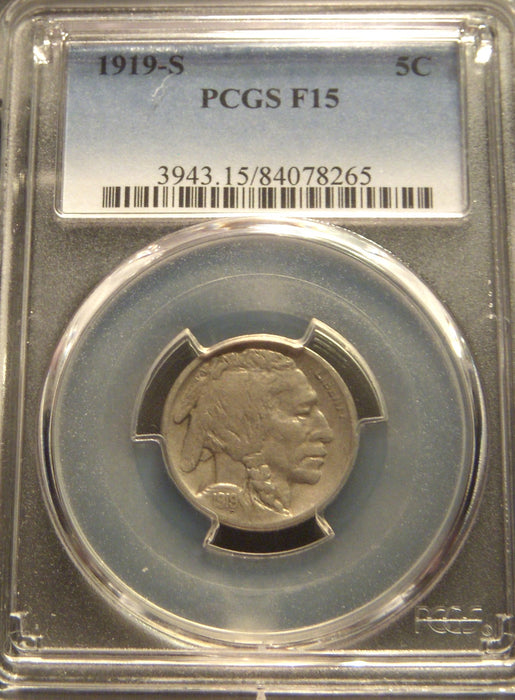 1919-S Buffalo Nickel - PCGS F15