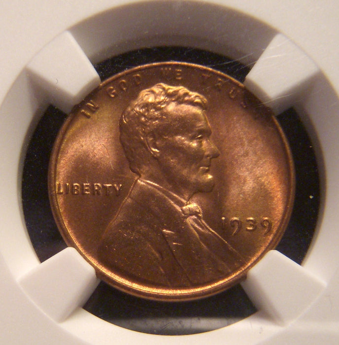 1939 Lincoln Cent - NGC MS 66 RD