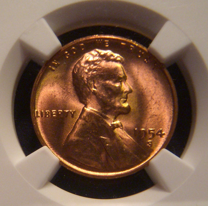 1954-S Lincoln Cent - NGC MS 66 RD