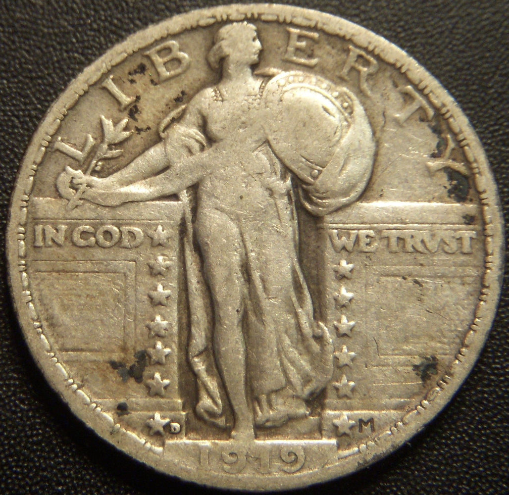 1919-D Standing Quarter - Fine