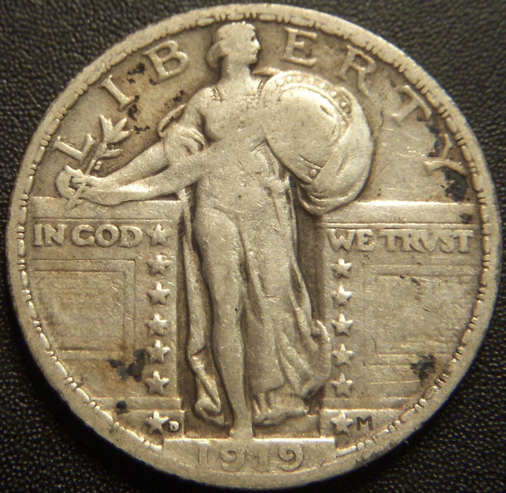 1919-D Standing Quarter - Fine
