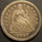 1845 Seated Dime - Fine