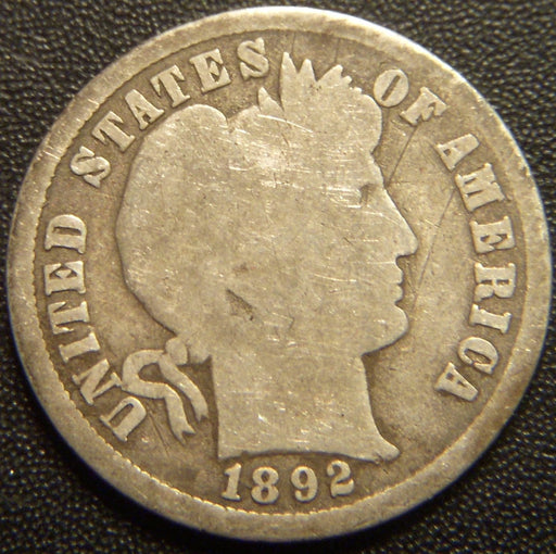 1892-S Barber Dime - Good