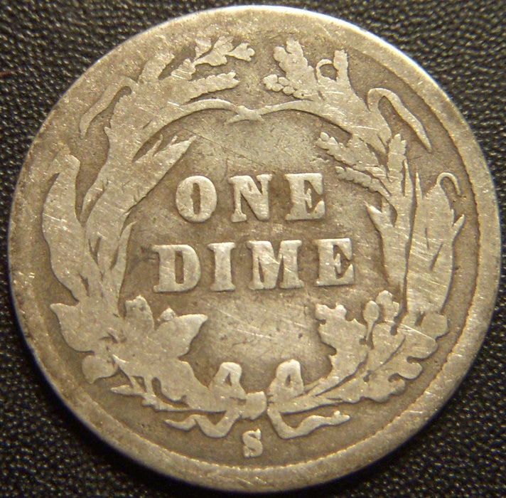 1892-S Barber Dime - Good