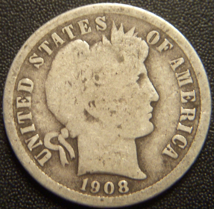 1908-O Barber Dime - Good
