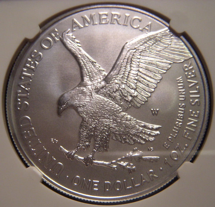 2021-W Silver Eagle - Type 2 NGC MS 69 Burnished