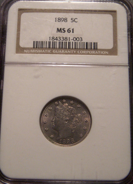 1898 Liberty Nickel - NGC MS61