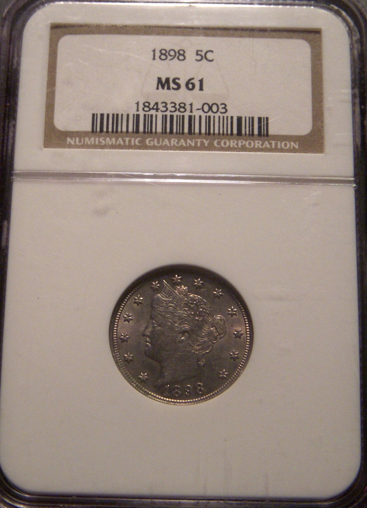 1898 Liberty Nickel - NGC MS61