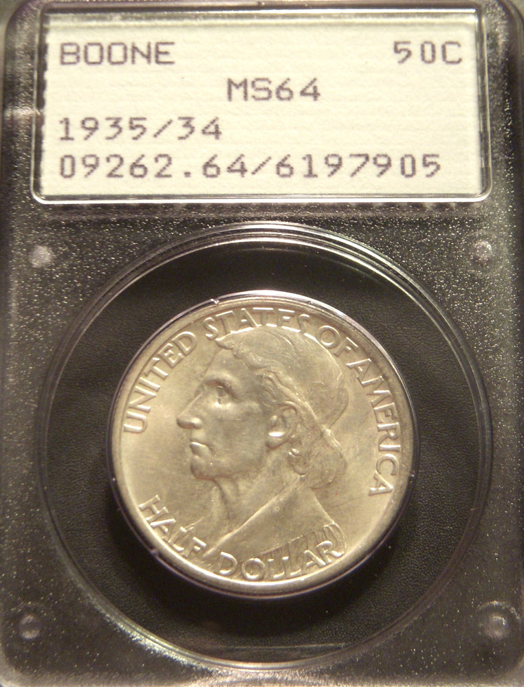 1935/34 Boone Commemorative Half Dollar - PCGS MS64