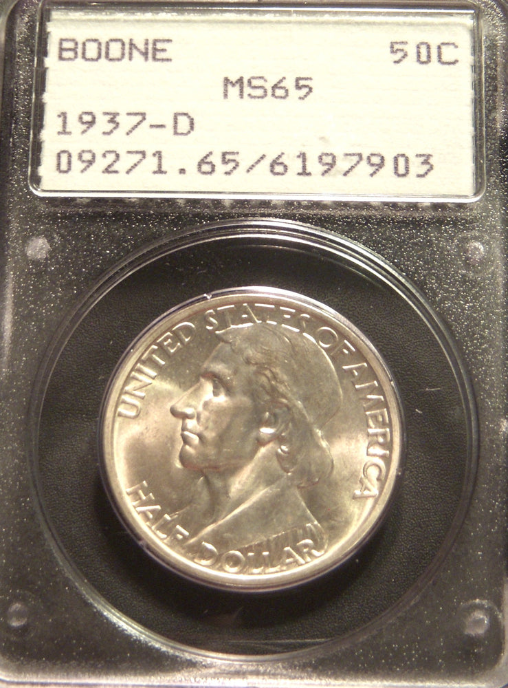 1937-D Boone Commemorative Half Dollar - PCGS MS65