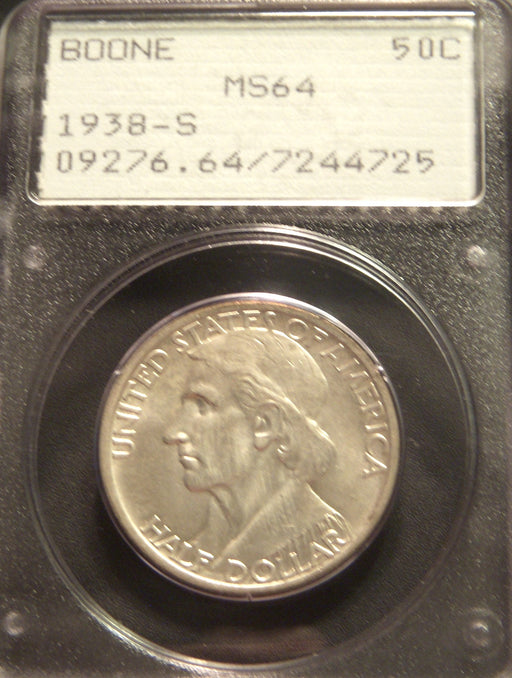 1938-S Boone Commemorative Half Dollar - PCGS MS64