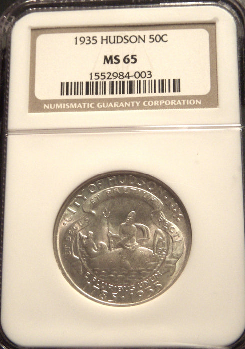 1935 Hudson Commemorative Half Dollar - NGC MS65