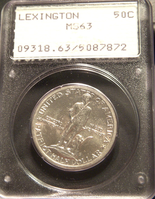 1925 Lexington Commemorative Half Dollar - PCGS MS63