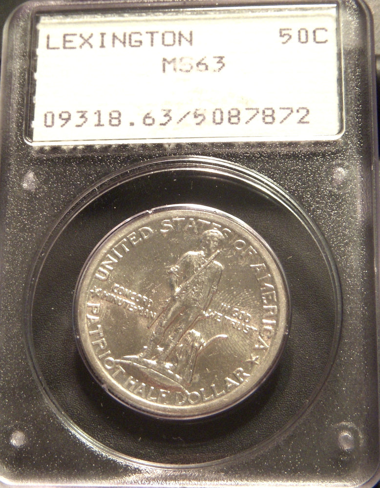 1925 Lexington Commemorative Half Dollar - PCGS MS63