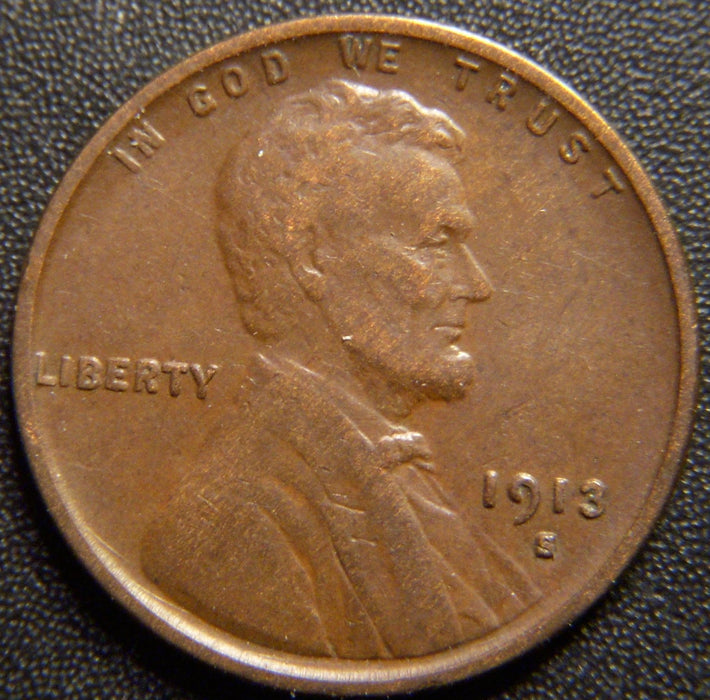 1913-S Lincoln Cent - Very Fine