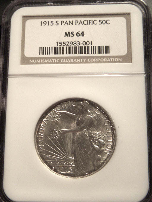 1915-S Pan Pacific Commemorative Half Dollar - NGC MS64