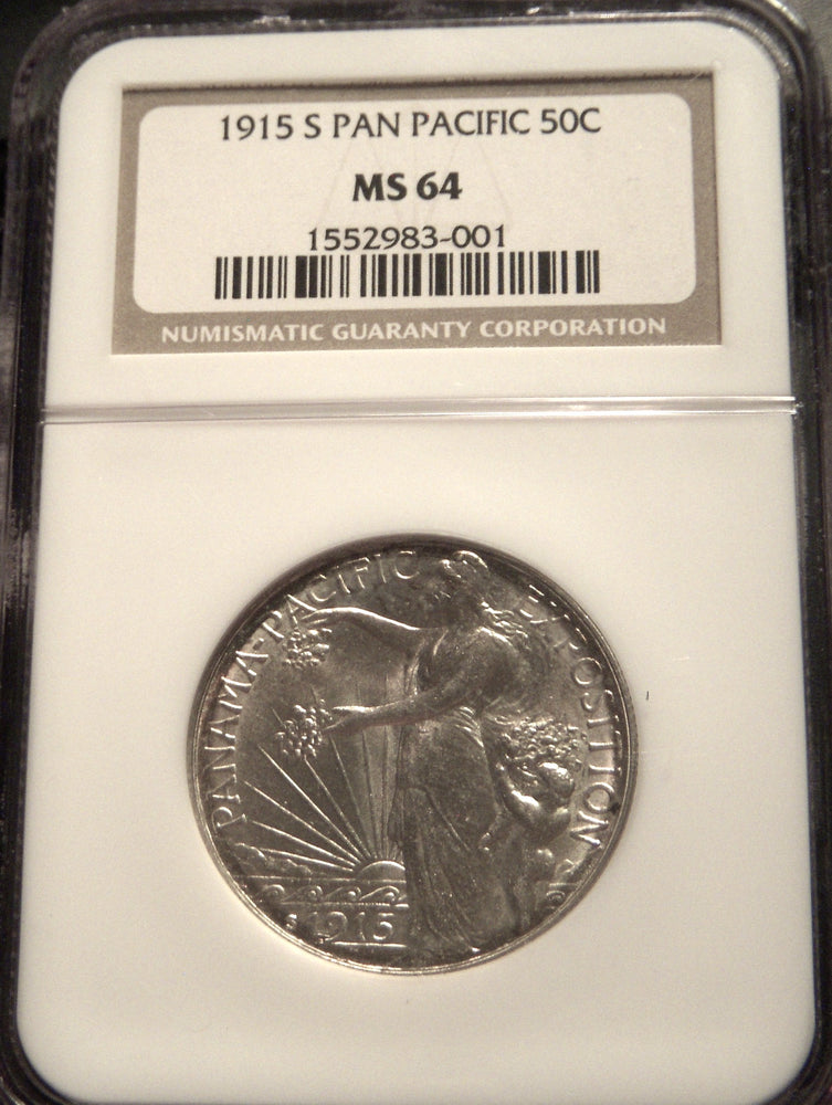 1915-S Pan Pacific Commemorative Half Dollar - NGC MS64