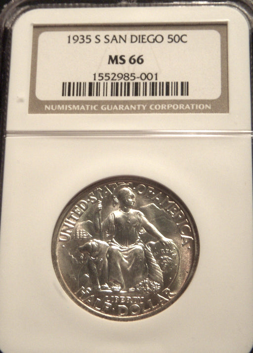 1935-S San Diego Commemorative Half Dollar - NGC MS66