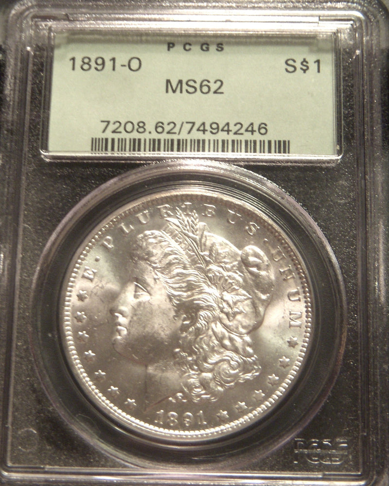 1891-O Morgan Dollar - PCGS MS62