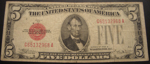 1928D $5 United States Note - FR# 1529