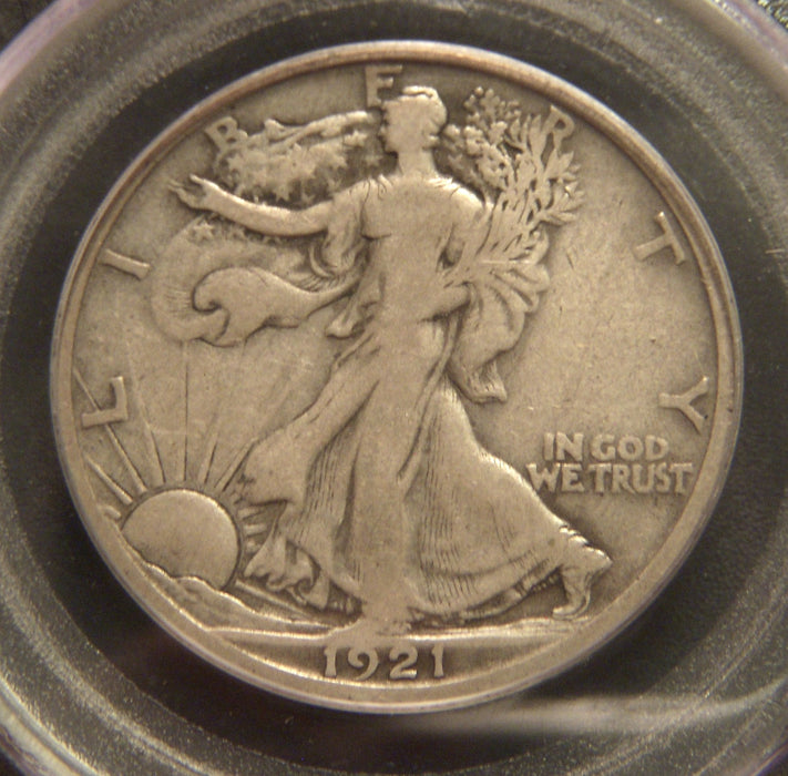 1921-D Walking Half Dollar - PCGS F12