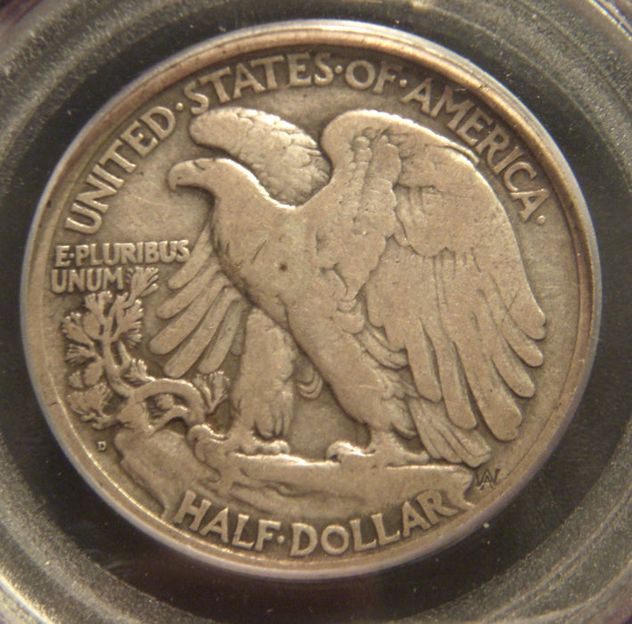 1921-D Walking Half Dollar - PCGS F12