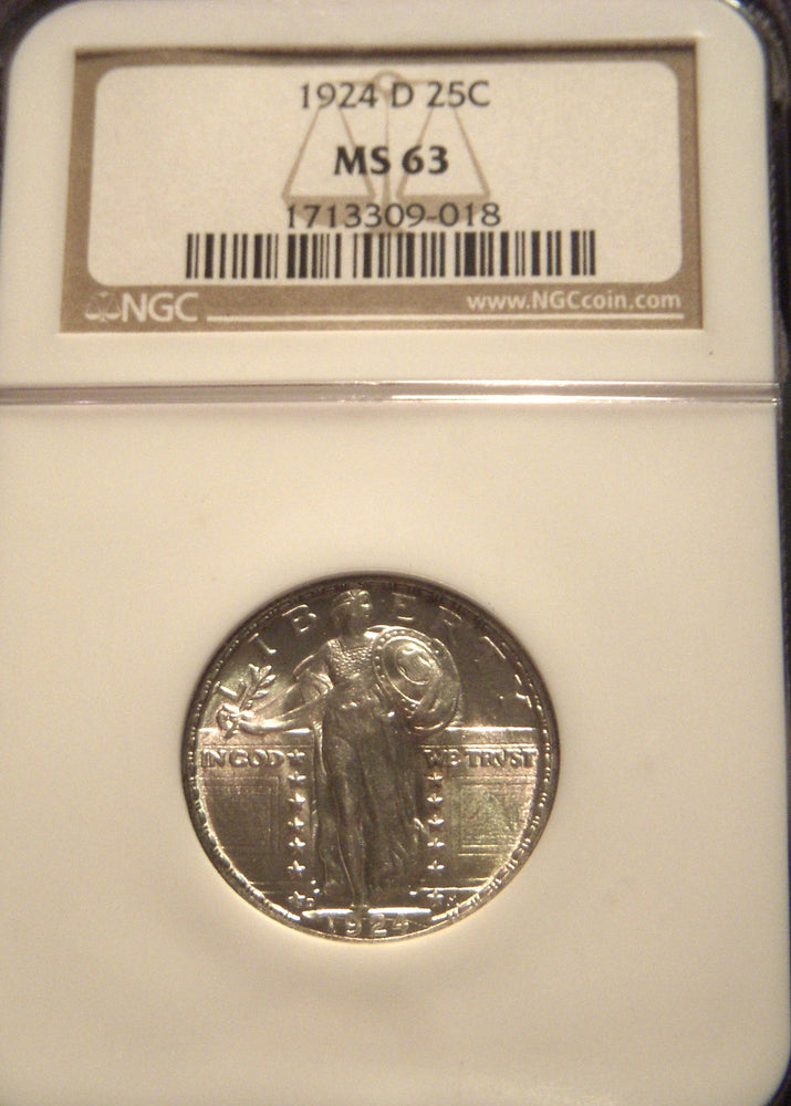 1924-D Standing Quarter - NGC MS63
