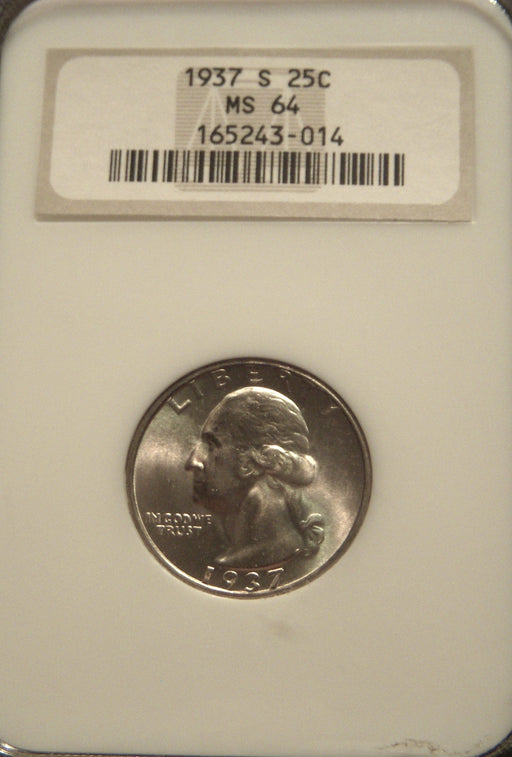 1937-S Washington Quarter - NGC MS64