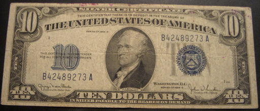 1934D $10 Silver Certificate - FR# 1705