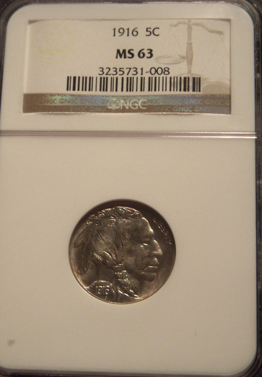 1916 Buffalo Nickel - NGC MS63