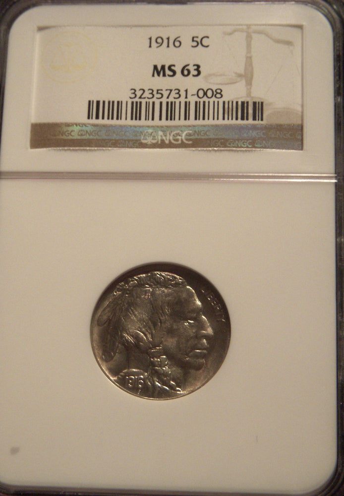1916 Buffalo Nickel - NGC MS63