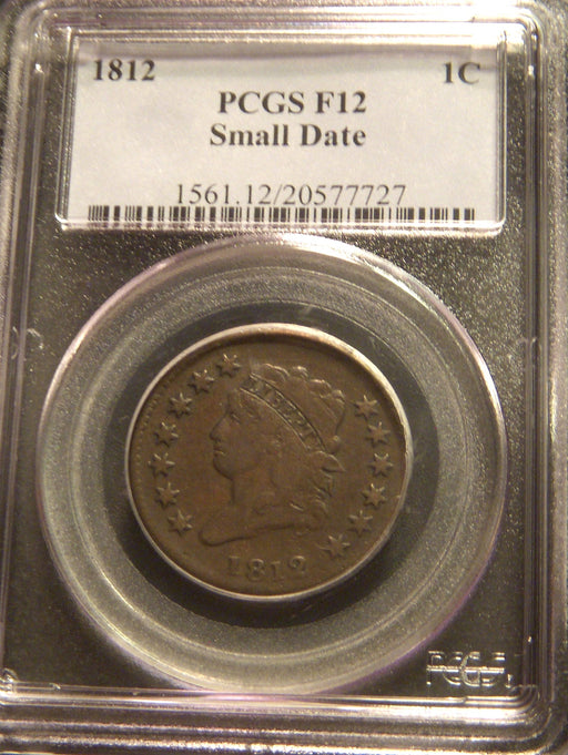 1812 Large Cent - Small Date PCGS F12