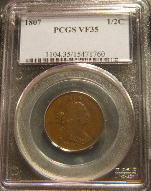 1807 Half Cent - PCGS VF35