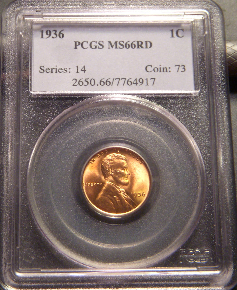 1936 Lincoln Cent - PCGS MS66RD