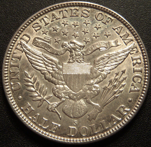 1914-S Barber Half Dollar - AU+